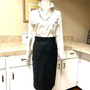 🎁 Price Drop! Banana Republic black wool pencil skirt size 4